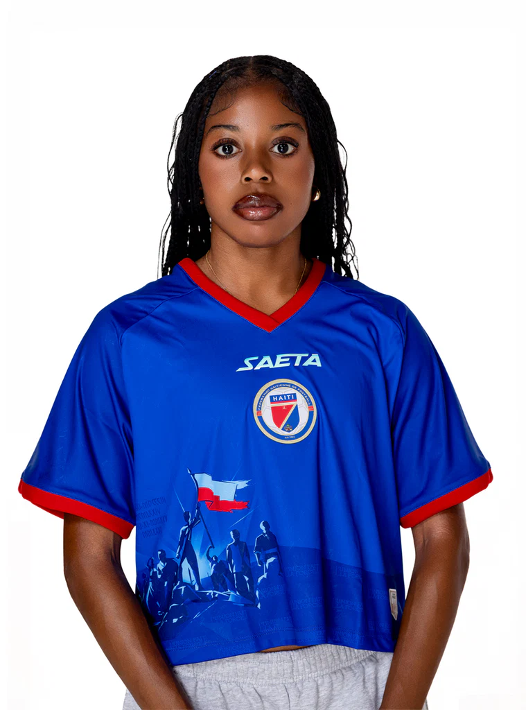 2026 Women's Haiti National Soccer Team Fans Top Oversize Blue